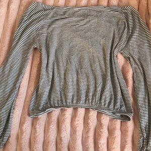 Express Striped Long Sleeve Top